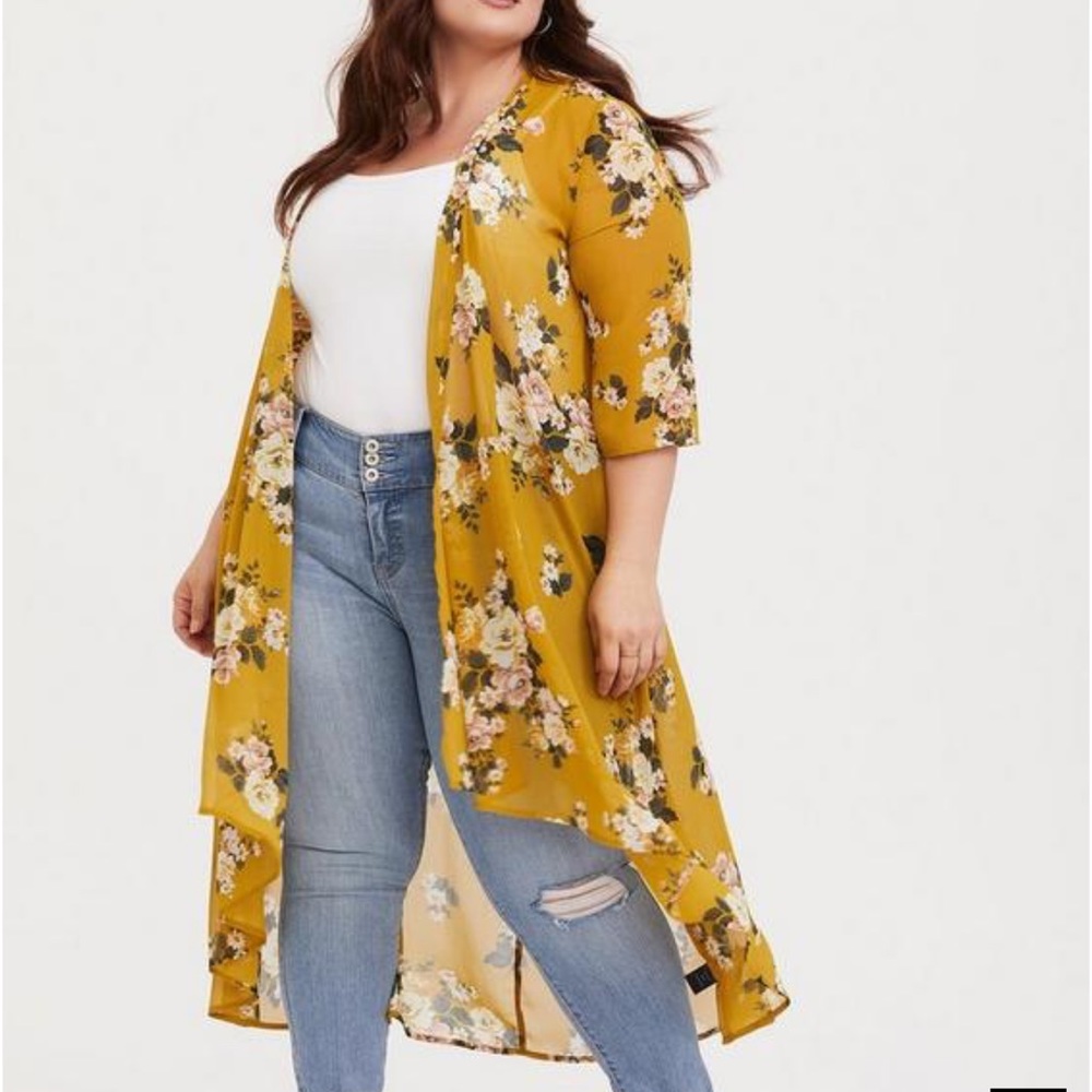 Torrid Chiffon High-Low Kimono 1/2